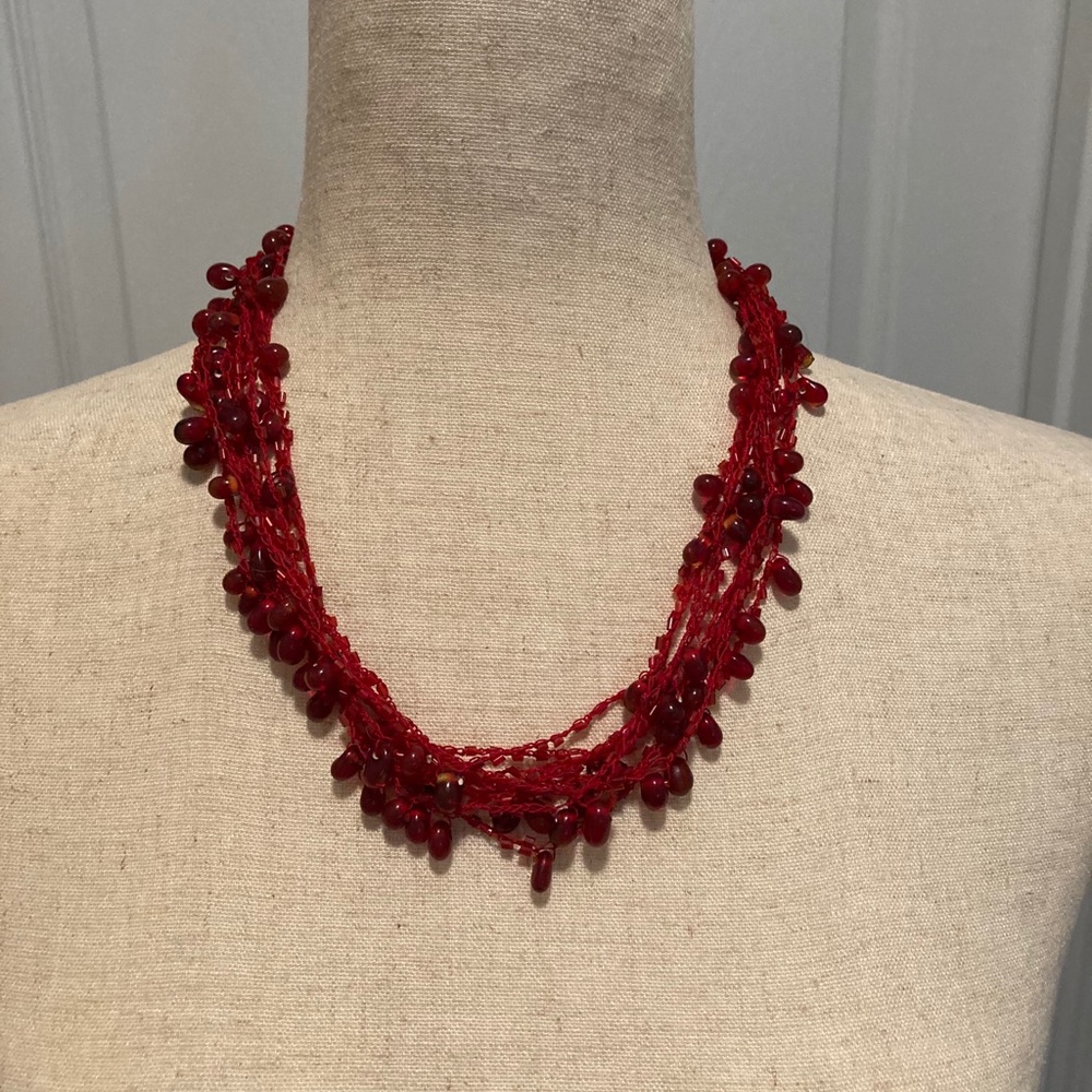 Red Beaded necklace